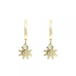 Pendientes Cripa Eguzkilore Plata Dorada 13mm