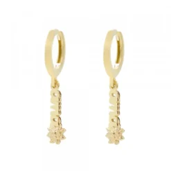 Pendientes Cripa Letras Ama de Plata Dorada 11mm