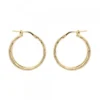 Pendientes Doble Aro Entorchado Plata Dorada 22mm