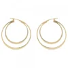 Pendientes Doble Aro Plata Dorada 40mm