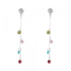 Pendientes Eguzkilore de Plata con Cristales Multicolor