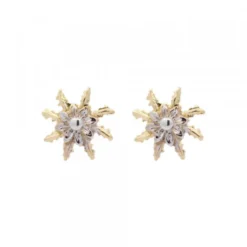 Pendientes Eguzkilore Oro Bicolor 12mm