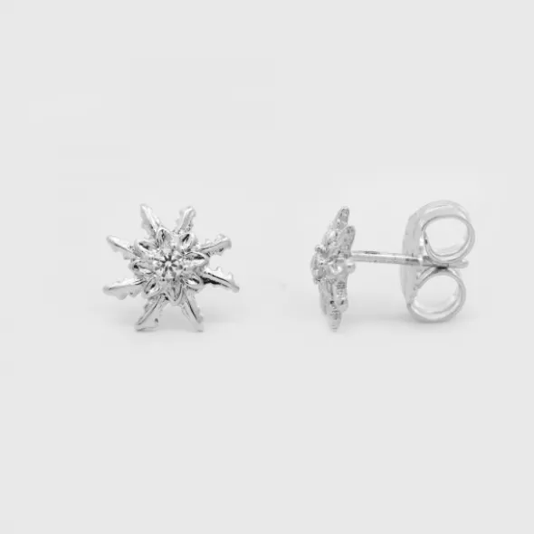Pendientes Eguzkilore Plata y Circonita Blanca 11mm