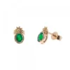 Pendientes Enea Oro y Esmeralda