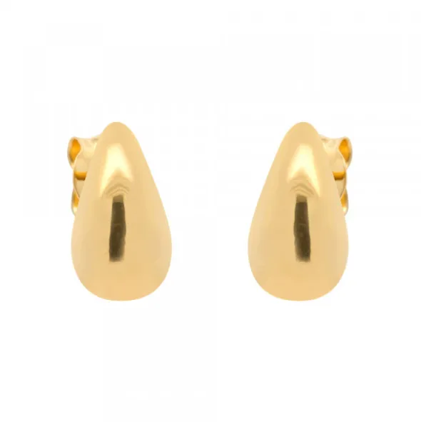 Pendientes Gota Plata Dorada 15mm