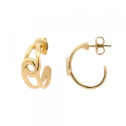Pendientes Hariak Entrelazado Dorado 20mm