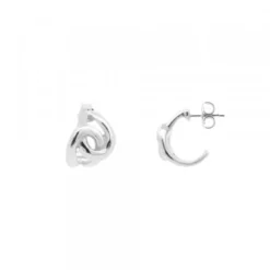 Pendientes Hariak Entrelazados Plata 12mm