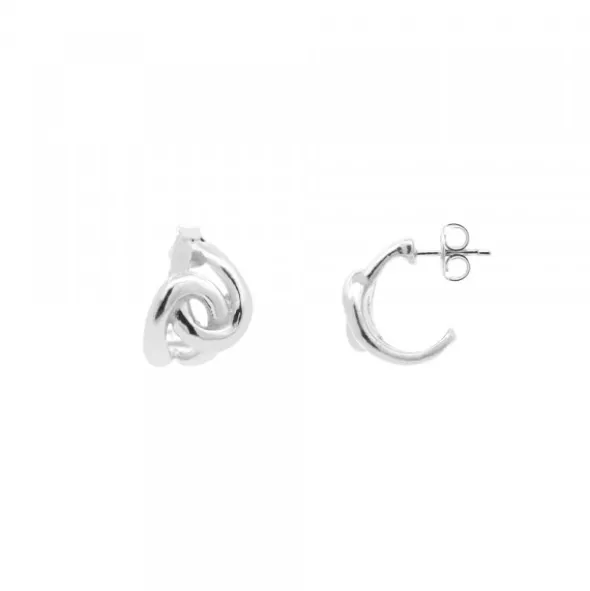 Pendientes Hariak Entrelazados Plata 12mm