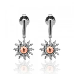 Pendientes Largos Eguzkilore Rutenio y Rosa