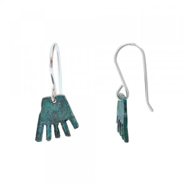 Pendientes Largos Mano de Irulegi Verde