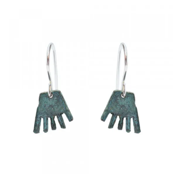 Pendientes Largos Mano de Irulegi Verde