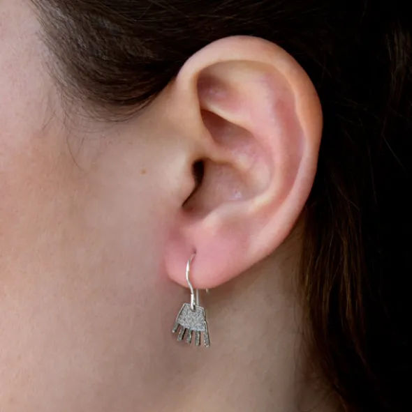 Pendientes Largos Mano de Irulegi de Rutenio
