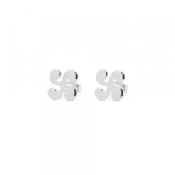 Pendientes Lauburu Oro Blanco 9mm