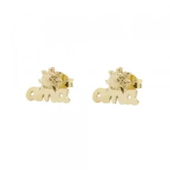 Pendientes Letras Ama Plata Dorada