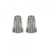 Pendientes London Plata Negra y Circonitas Blancas