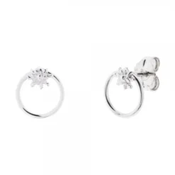 Pendientes Luna Llena Plata