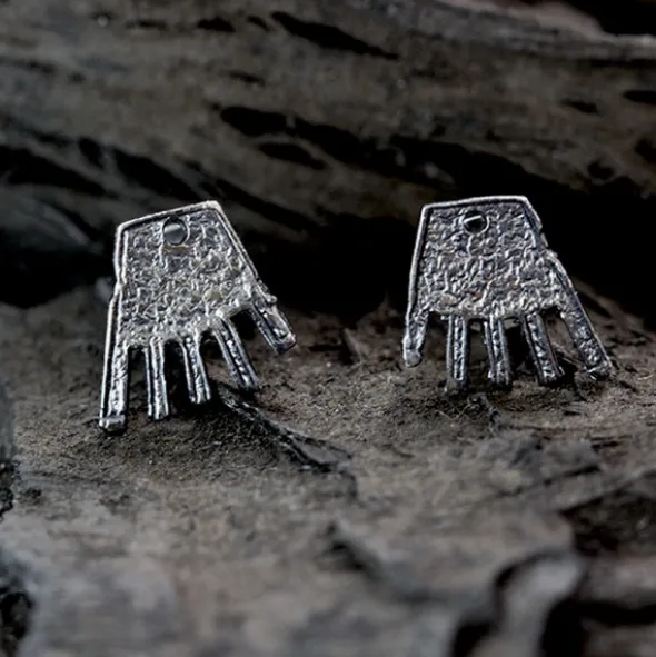 Pendientes Mano de Irulegi Rutenio