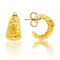 Pendientes Mask de Plata Dorada
