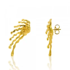 Pendientes Maxi Ur de Plata Dorada