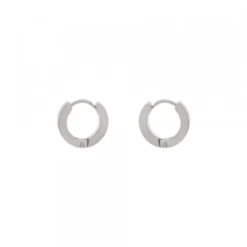 Pendientes Mini Aro Acero Acabado Mate 13mm