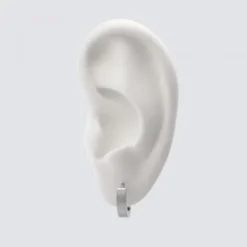 Pendientes Mini Aro Acero Acabado Mate 13mm