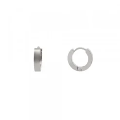 Pendientes Mini Aro Acero Acabado Mate 13mm