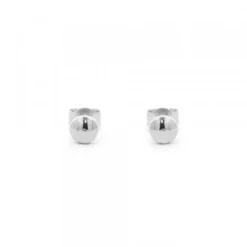 Pendientes Mini Botón Plata