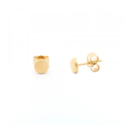 Pendientes Mini Botón Plata Dorada