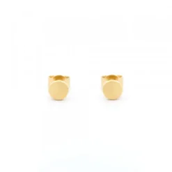 Pendientes Mini Botón Plata Dorada