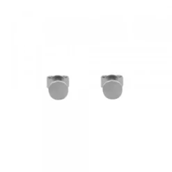 Pendientes Mini Botón Rutenio