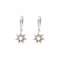 Pendientes Mountain Aro Plata Multicolor