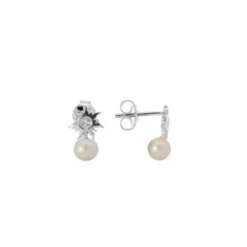 Pendientes Mountain de Plata con Perla