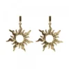 Pendientes Mountain Largos de Plata Dorada 30mm