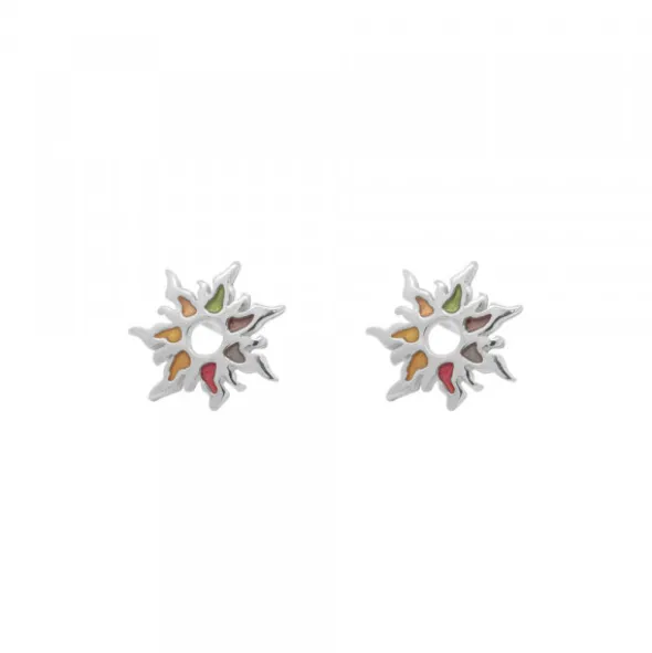Pendientes Mountain Plata Multicolor