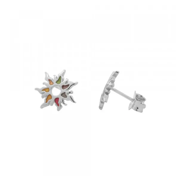 Pendientes Mountain Plata Multicolor