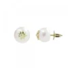 Pendientes Perla y Eguzkilore Dorado 7,5mm