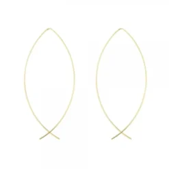 Pendientes Pez de Plata Dorada 70mm