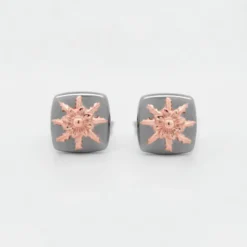 Pendientes Q2 Plata Negra y Eguzkilore Rosa