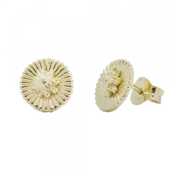 Pendientes Radial Plata Dorada