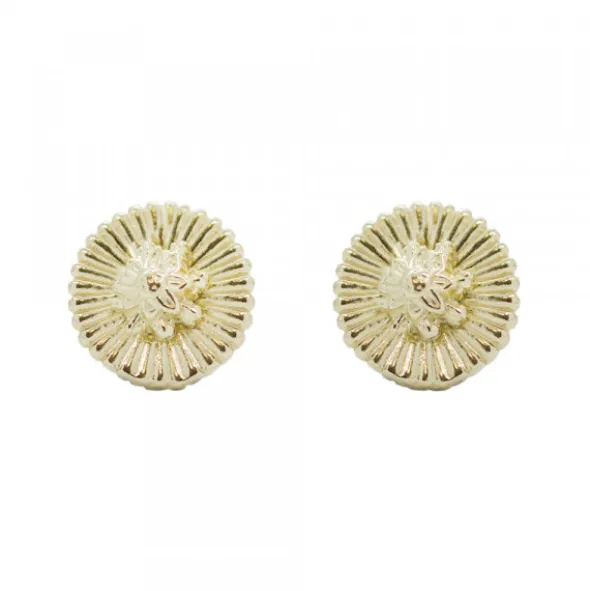 Pendientes Radial Plata Dorada
