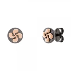 Pendientes R-Chic Lauburu Plata Rosa