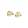 Pendientes Redondos Ama Plata Dorada 9mm