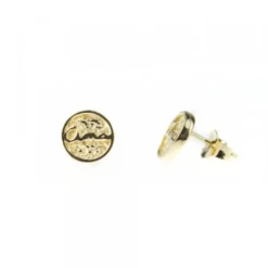 Pendientes Redondos Ama Plata Dorada 9mm