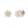 Pendientes Redondos Oro Blanco y Brillante 5mm