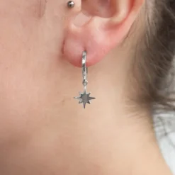 Pendientes Rosa de los Vientos Plata