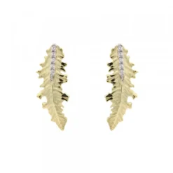 Pendientes Trepador Mari Plata Dorada y Circonitas
