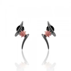 Pendientes Tximist de Rutenio y Plata Rosa