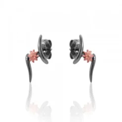 Pendientes Tximist de Rutenio y Plata Rosa