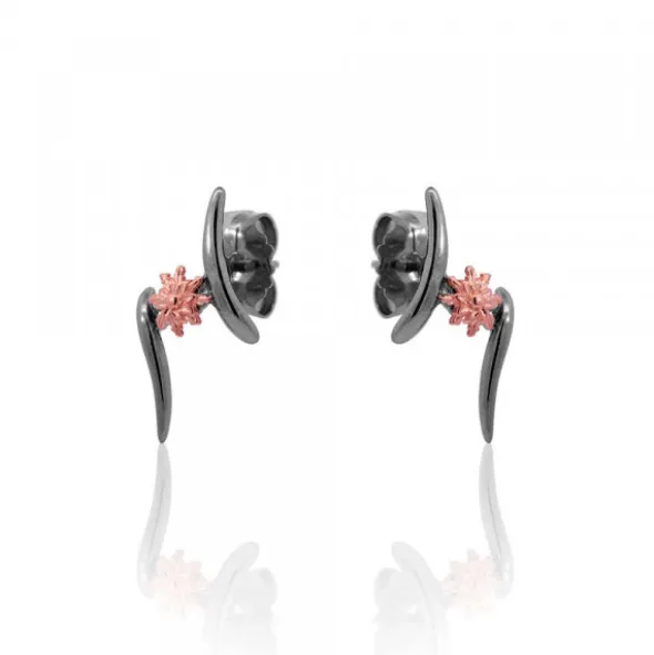 Pendientes Tximist de Rutenio y Plata Rosa