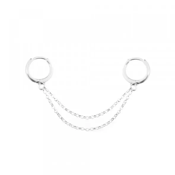 Piercing Cadena Doble Cripa Plata